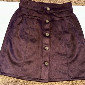 Maurice’s brown faux suede mini skirt